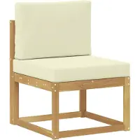 vidaXL Buiten bank set 5 st Wit en crèmekleurig