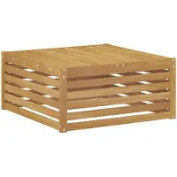 vidaXL Tuin Tafel Massief Acacia Hout Wit 79 x 79 x 37 cm