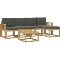 vidaXL Buiten bank set 6 st Wit en antracietkleurig