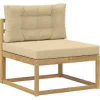 vidaXL Buiten bank set 8 st Wit en Beige