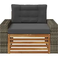 vidaXL Buiten Midden Sofa Naturel