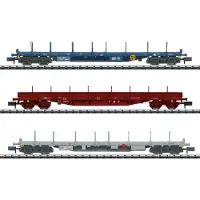 Minitrix 18723 N set van 3 platte wagens van de NMBS/SNCB / CFL