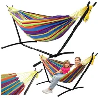 Noname Tweepersoons Kleurrijke Hangmat met Stalen Frame - 200x120 cm
