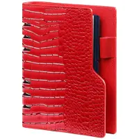 Kalpa 1016-62 hervulbare A5 Agenda Organizer Clipbook Glans Croco Rood 1 week per 2 paginas 2026-2027-2028