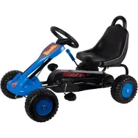 Eddy Toys Go Kart voor Kinderen - Skelter met Handrem - Verstelbare Stoel 2 Posities - Stalen Frame 17 mm - Kinder Skelter tot 35 kg - 87 x 51 x 54 cm