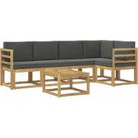 vidaXL Buiten bank set 6 st Wit en antracietkleurig