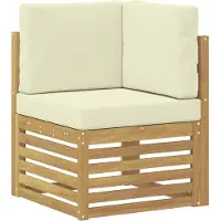 vidaXL 7 st Buiten bank set Polyester Wit en crèmekleurig