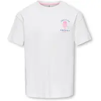 ONLY KIDS GIRL T-shirt met backprint wit Meisjes Katoen Ronde hals Backprint - maat 134/140