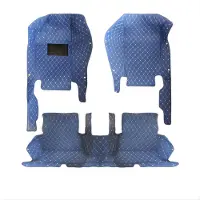 Happiq PU Lederen Auto Vloermatten – Voor 5-zits Auto (2019–heden) – Voet Pads, Interieur Accessoires – Blauw