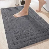 Unyqoos Zachte en Antislip Badmat voor Badkamer en Douche, 40 x 60 cm, Donkergrijs