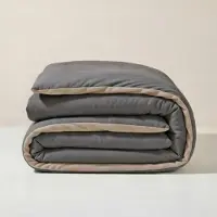 Y-NOT YNOT Dreambed Signature - Jersey Fleece Taupe/Antra - 240x200 - Lits jumeaux - Dekbed Zonder Overtrek - Dreambed Signature - Wasbaar Hoesloos Dekbed - 30 dagen proefslapen - Dekbed met vaste overtrek