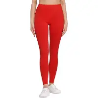 Bellivalini BLV-BLV50-147-LE Dames Leggings - Sport - Vrijetijdsbroek - Lang - Viscose - Sporbroek - Yogabroek - Rood - L
