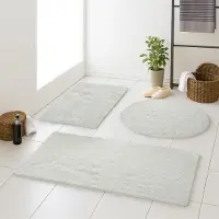 Unyqoos Zachte en Wasbare Antislip Badmat voor Douche of Bad in Witte Kleur 150x80