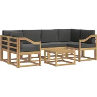 vidaXL Buiten bank set 7 st Wit en antracietkleurig