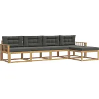 vidaXL Buiten bank set 4 st Wit en antracietkleurig Polyester