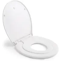 Unyqoos Ovaal toiletdeksel met softclose en geïntegreerd kinderzitje voor het hele gezin