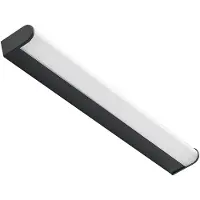 LINDBY Wandlamp Ulisan, zwart, Badkamer, Aluminium, Modern, Wandlamp