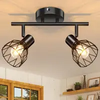 Unyqoos Moderne zwarte plafondspot met draaibare lampen voor diverse ruimtes