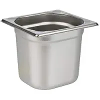 Aps Gastronormbak - GN Bak - RVS - 17,6 x 16,2 cm - 2,4 Liter - Vaatwasserbestendig