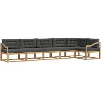vidaXL Buiten bank set 4 st Wit en antracietkleurig Polyester