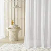 Unyqoos Transparant gordijn met linnenlook voor woonkamer en slaapkamer 140x240 cm