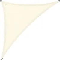 Buitenkado schaduwdoek driehoek 2.5x2.5x3.5m - HDPE/RVS - creme wit