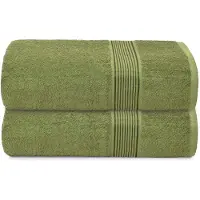 Unyqoos Extra Grote Ultra-absorberende Sneldrogende Badhanddoeken Set in Kiwi Groen