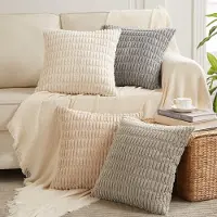 Unyqoos Set van Vier Decoratieve Corduroy Kussenslopen voor Woonkamer en Slaapkamer
