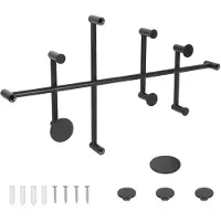 Unyqoos Moderne metalen wandgarderobe met tien stevige haken voor diverse ruimtes