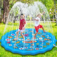 Unyqoos Grote ronde opblaasbare waterspeelmat voor zomers plezier in de tuin