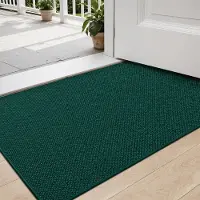 Unyqoos Groene Antislip Vuilvangmat voor Binnen en Buiten 60x90 cm, Wasbaar en Slank Design