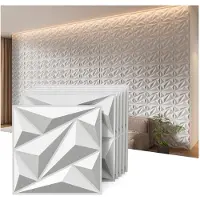 Unyqoos Decoratieve 3D-wandpanelen met diamantpatroon voor veelzijdige interieurdecoratie