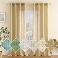 Unyqoos Moderne Semi-Transparante Gordijnen Met Linnenlook Voor Elke Kamer - Set Van 2 Stuks, 140 x 245 cm
