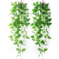Unyqoos Set van twee decoratieve kunstplanten met manden voor binnen en buiten, groente, 100 cm