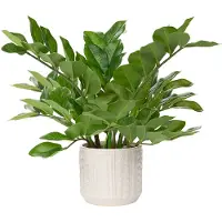 Unyqoos Stijlvolle kunstplanten in pot voor decoratieve tafelaankleding en interieur, groente, 39 cm