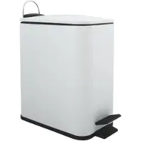 Unyqoos Stijlvolle witte afvalemmer met softclose en binnenemmer voor badkamer of keuken