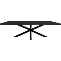 Starfurn Eetkamertafel Denver Zwart Rechthoek 160cm