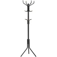 Unyqoos Kledingstandaard met Strakke Lijnen en Ruime Opbergruimte voor Jassen en Accessoires, Hoogte 182 cm