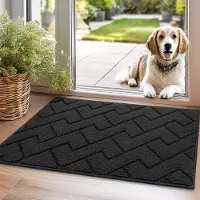 Unyqoos Veelzijdige Antislip Deurmat voor Binnen en Buiten, Donkergrijs, Wasbaar, 50 x 80 cm, Vuilafstotend