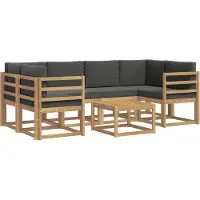 vidaXL Buiten bank set 7 st Wit en antracietkleurig