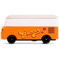 Candylab Toys speelgoedauto VW T1 oranje - Candycar World busje.