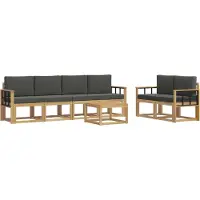 vidaXL Buiten bank set 7 st Wit en antracietkleurig