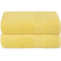 Unyqoos Zachte en Ultra-absorberende Grote Gele Badhanddoeken Set van 2 voor Luxe Comfort