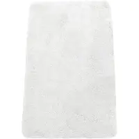 Unyqoos Witte rechthoekige badmat van chenille met antislip en absorberende eigenschappen