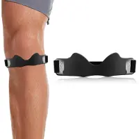 Unyqoos Zwarte kniebandage met 3D-luchtkussens voor sport en dagelijks gebruik