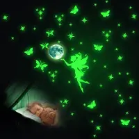 Unyqoos Lichtgevende decoratiestickers voor kinderkamer met sterren en feeën