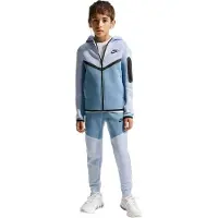 Nike Tech Fleece Sportswear Trainingspak Kids Lichtblauw Donkerblauw Zwart
