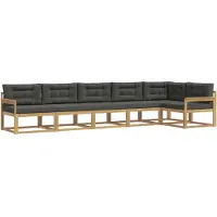 vidaXL Buiten bank set 4 st Wit en antracietkleurig Polyester