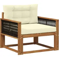 vidaXL Buiten Midden Sofa Massief Acacia Hout Naturel