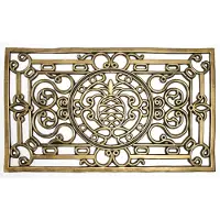 Unyqoos Onderhoudsvriendelijke antislip rubberen deurmat voor binnen en buitengebruik, goud, 45*75 cm